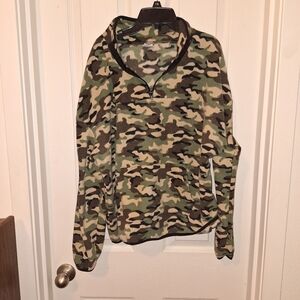 No Boundaries Camo Fleece Half Zip Pullover
